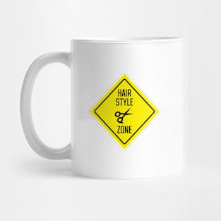 Hair Style Barber Shop Zone Sign Mug